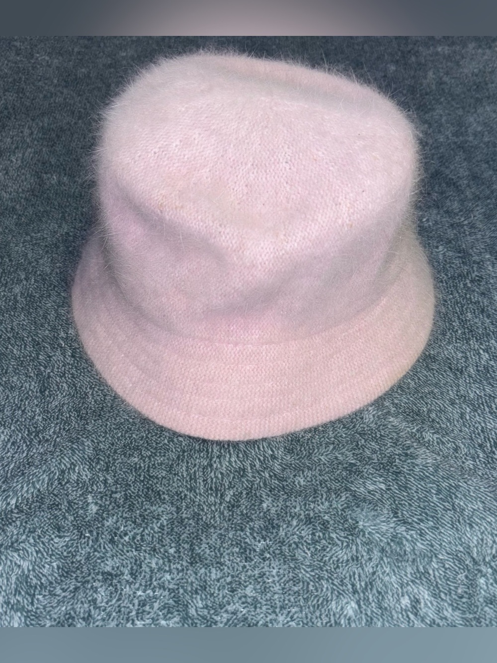 Unbranded Baby Pink Angora and Wool Blend Bucket Hat OSFM